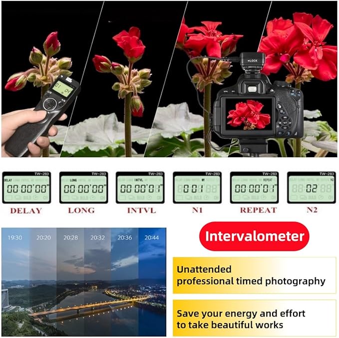 Pixel TW283-S1 Wireless Remote Trigger Timer Intervalometer Compatible with Sony a100 a200 a300 a350 a400 a450 a500 a550 a560 a580 a700 a850 a900 a37 a5 a5 a57 A65 A67 A77 A99 A77II A99II
