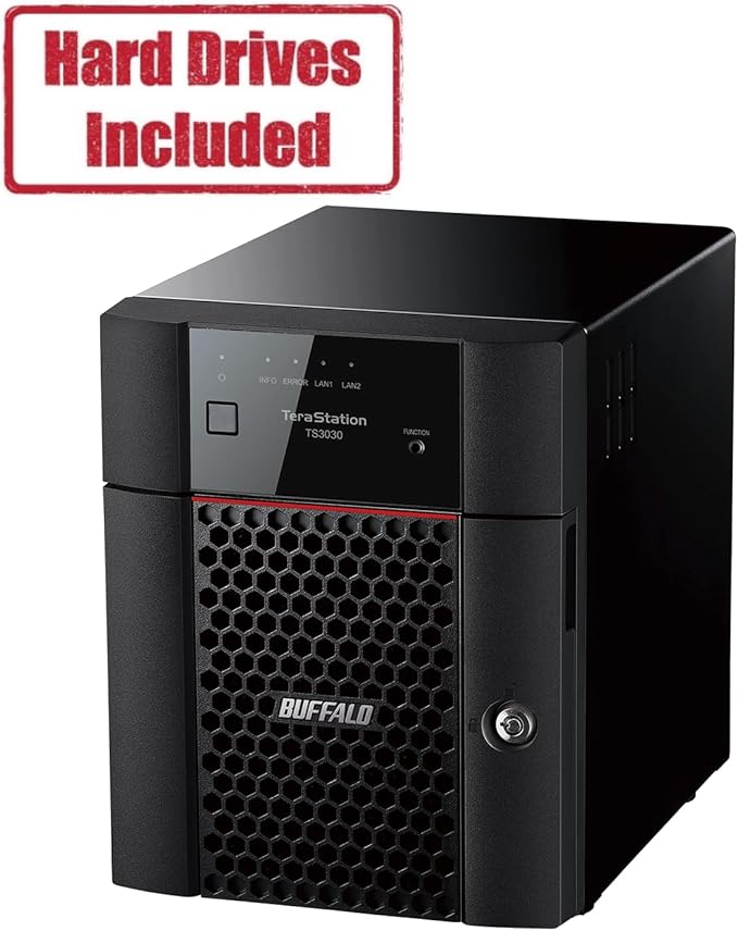 BUFFALO TeraStation 3430DN 4-Bay 32TB (4x8TB) Desktop Small-Med Business NAS w/Hard Drives Included