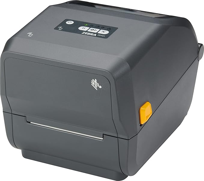Zebra ZD421 Thermal Transfer Desktop Printer 203 dpi Print Width 4-inch USB Ethernet ZD4A042-301E00EZ | Includes Jetset Software