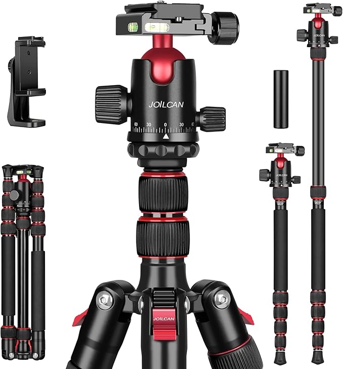 Victiv 80/85 inches Heavy Duty Tripod for Camera and Phone, 85" Camera Monopod Tripod, DSLR Binoculars Spotting Scope Camcorders Video Tripod Stand, 360 Degree Ball Head, 35 lbs Loads