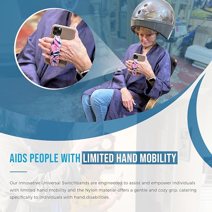 Phone Grip Strap - Reversible Finger Holder for Phone Back, Customizable Anti-Slip Design, Wireless Charging Compatible Detachable Holder for iPhone - Shark Bites
