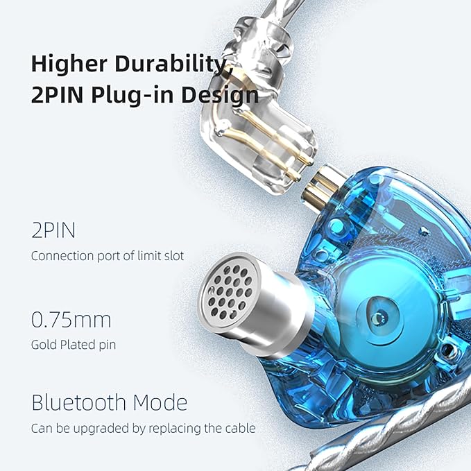 CCA KZ Zax in Ear Monitor Headphones 16 Units 7BA 1DD Hybrid Drivers HiFi IEM Earphones High Clarity Metal Gaming Earbuds with 2 Pin Detachable Cable
