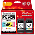 Valuetoner 245XL Ink Cartridge Replacement for Canon 245XL 246XL Combo Pack PG-245XL CL-246XL for Pixma TR4520 TR4527 MG2522 MG2520 MX490 MX492 TS202 TS302 TS3320 MG2920 Printer (Black, Color)