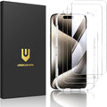 UNBREAKcable Shatterproof Tempered Glass Screen Protector for iPhone 15 Pro [3-Pack] [Easy Installation Frame] [9H Hardness] [99.99% HD Clear][Bubble Free] for Apple 6.1”