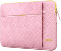 Lacdo 15-15.6 Inch Laptop Sleeve Case for Acer HP Lenovo Dell ASUS Laptop, Acer Aspire 15, HP Pavilion/Envy 15, Dell Latitude 15, Lenovo ThinkPad/IdeaPad 15, ASUS ZenBook 15 Computer Bag, Sakura Pink