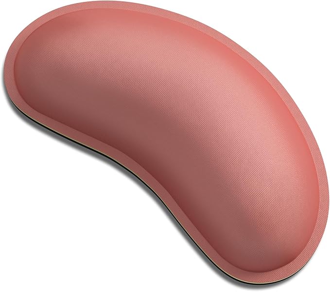Dapesuom Mouse Wrist Rest, Ergonomic Memory Foam Mouse Wrist for Computer Desk Mats Support, Hand Rest Pad Cushion for Gaming, Office, Laptop, Men, Women, Pain Relief & Easy Typing, Indian Red