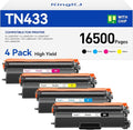 TN433 Toner Cartridge 4-Pack Replacement Compatible for Brother TN-433 TN431 TN436 MFC-L8900CDW MFC-L8690CDW HL-L8360CDW HL-L8260CDW MFC-L8610CDW MFC-L8905CDW MFC-L9570CDW HL-L8360CDWT Printer Set Ink