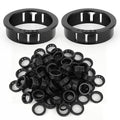 50PCS 1-1/2" Black Cable Snap Bushing Grommet, Snap in Cord Bushing Protect Cables