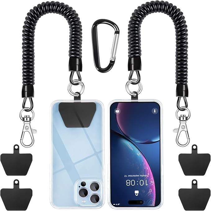 SHANSHUI Phone Lanyard, Cell Phone Lanyard Tether Pads Compatible with iPhone & All Smartphones in Full Cover Cases