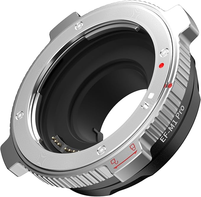 VILTROX EF-M1 Pro Auto Focus Lens Adapter Lens Mount Converter with Security Lock Compatible with Canon EOS EF/EF-S Lens to M4/3 MFT GH4 GH5 GF6 GX7 E-M5 E-M10II E-PL5 Cameras