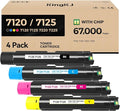 WorkCentre 7120 7125 Toner Cartridge Set 4-Pack Replacement for Xerox 006R01457 006R01460 006R01459 006R01458 Compatible with Xerox WorkCentre 7120 7125 7220 7225 Printer Ink Black Cyan Magenta Yellow