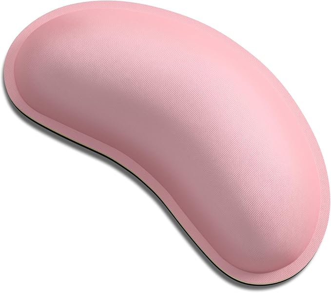 Dapesuom Mouse Wrist Rest, Ergonomic Memory Foam Mouse Wrist for Computer Desk Mats Support, Hand Rest Pad Cushion for Gaming, Office, Laptop, Men, Women, Pain Relief & Easy Typing, Rose Pink