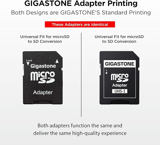GIGASTONE 64GB Micro SD Card 2-Pack, A1 V30 4K Video Recording, Surveillance Security Cam Action Camera Drone Professional, 90MB/s Micro SDXC UHS-I U3 Class 10