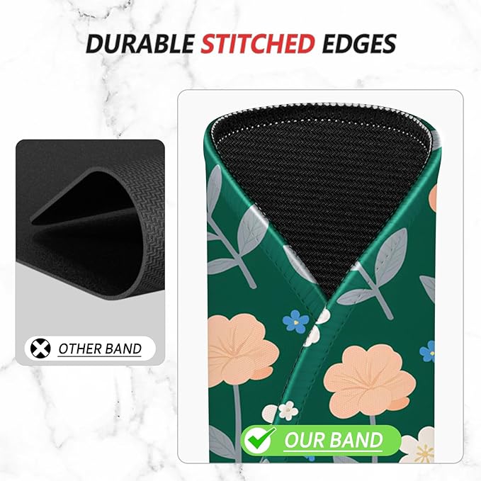 ITNRSIIET Mouse Pad Non-Slip Rubber Base Smooth Surface Stitched Edges Waterproof Durable Compatible with All Mice for Office & Gaming, Desk Accessory, Diameter 8.7 inch, VintageBloom