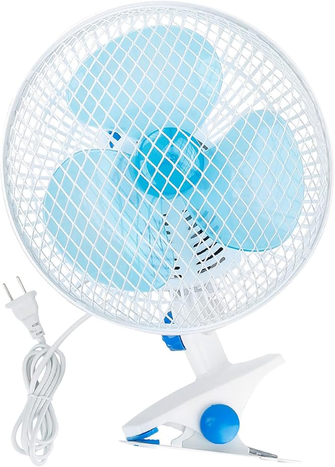 8-Inch Clip on Fan, 2 Speed Convertible Desk Fan with Strong Clamp, Tilting and Shaking with Strong Airflow, Quite, Powerful Clip Fa n on Bed and Desk for Home Office Dorm with 3.94FT Cable Cord