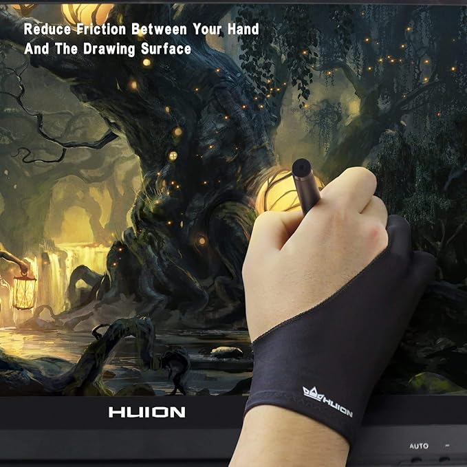HUION Artist Glove for Drawing Tablet (1 Unit of Free Size, Good for Right Hand or Left Hand) - Cura CR-01