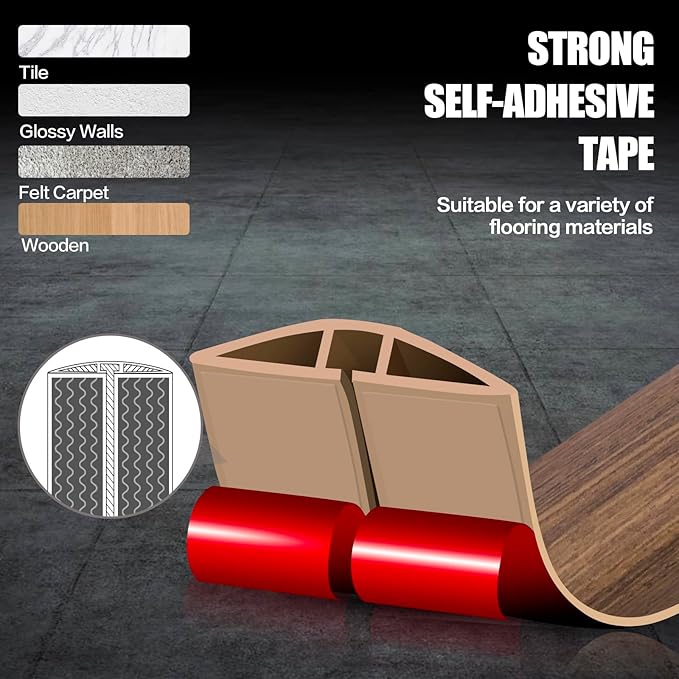 Floor Cord Cover Cable Cavity Self Adhesive Cord Hider Floor Floor Cable Management Power Cord Protector Floor Electric Cord Covers for Offices, Gym, Exhibitions (Misty Brown Wood, 2.36" x 10')
