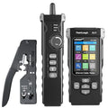 NOYAFA NF-8506 Network Cable Tester with RJ45 Crimp Tool, CAT5 CAT6 Network Tester, IP Scan, PoE Ping Test, Network Rate Test, Port Flashing, RJ45 RJ11 Ethernet Cable Tester with Crimper Stripper