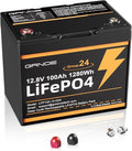 12V 100Ah LiFePO4 Automotive Battery, 15000+ Deep Cycles, 100A BMS, 21.9lb Lightweight, Group 24 Car Battery Replacement for RV, Trailer, UTV, Solar, Off-Grid, Trolling Motor