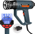 WRAPXPERT Heat Gun for Vinyl Wrap with Digital LCD 2000W 122℉-1202℉（50℃- 650℃) Hot Air Gun Variable Temperature Control Memory Function for Car Wrap, Crafts, Shrinking Tubing, Stripping Paint