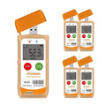 Frigga M2H 5pcs Reusable Temperature Humidity Data Logger USB Digital Temperature Recorder Multi-Use 28800 Points High Accuracy PDF CSV Report