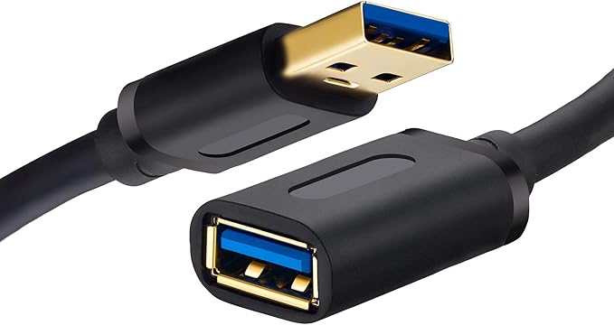 Tan QY USB 3.0 Extension Cable 10Ft, USB 3.0 High Speed Extender Cord Type A Male to A Female for PlayStation, Xbox, USB Flash Drive, Hard Drive, Card Reader,Scanner,Printer,Keyboard(10Ft)