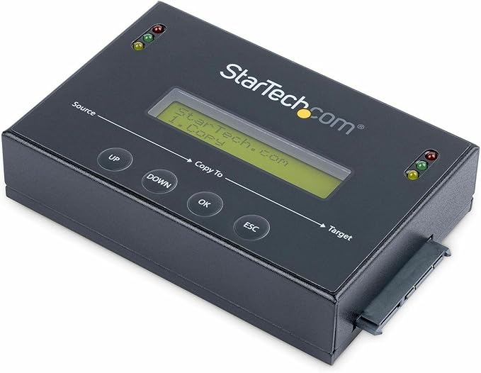 StarTech.com 1:1 Standalone Hard Drive Duplicator with Disk Image Manager For Backup and Restore, Store Several Disk Images on one 2.5/3.5" SATA Drive, HDD/SSD Cloner, No PC Required, TAA