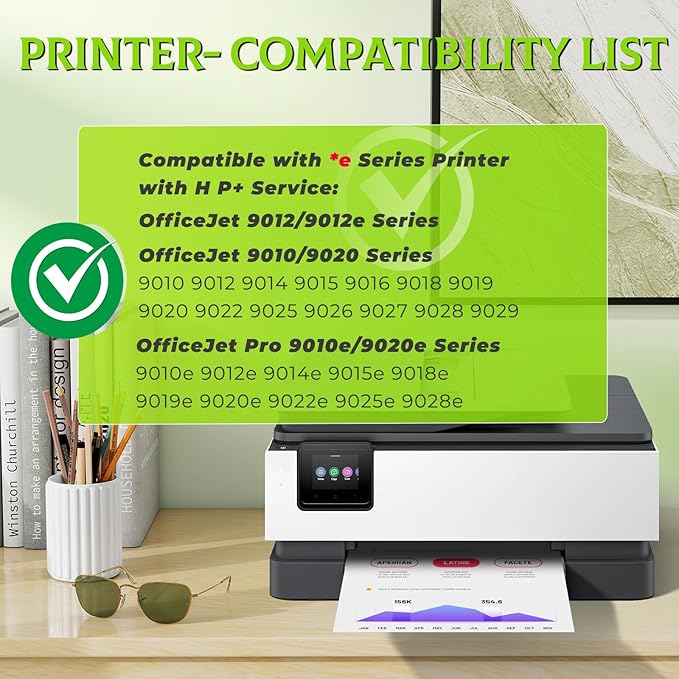 962XL Black OfficeJet Pro 9015e 9018e 9025e 9010 9020 e Compatible for HP 962 XL Black Ink Cartridges HP962XL/962 HP962XL HP962 Printer Ink for OfficeJet Pro 9010 9015 9018 9012 9014 9025 9022 9028 e