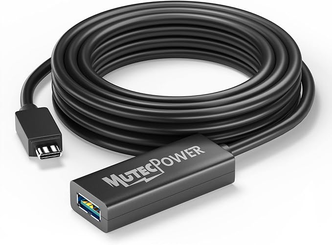 32ft USB C to USB A adapter cable OTG USB 3.0 type C male to Active USB type A female With extension chipset signal repeater - 32 Foot 10m- compatible with Macbook Apple Samsung Galaxy Dell