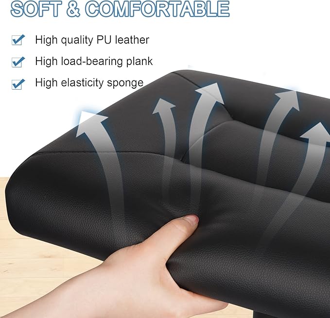 Footrest Stool Under Desk Adjustable Height Footrest Ottoman Ergonomic Foot Stool with Wheels 360° Rolling for Home Office (Black-1)