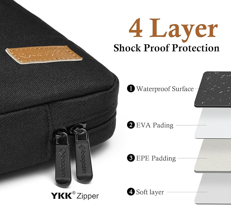 Laptop Sleeve Case, 15.6 17.3 14 13.3 12.3 inch TSA Laptop Sleeve Computer Carrying Bag
