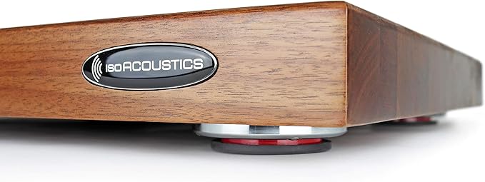 IsoAcoustics Delos Turntable Isolation Butcher Block Series: 2216W1 (22" W x 16" D x 1.75" H) Walnut