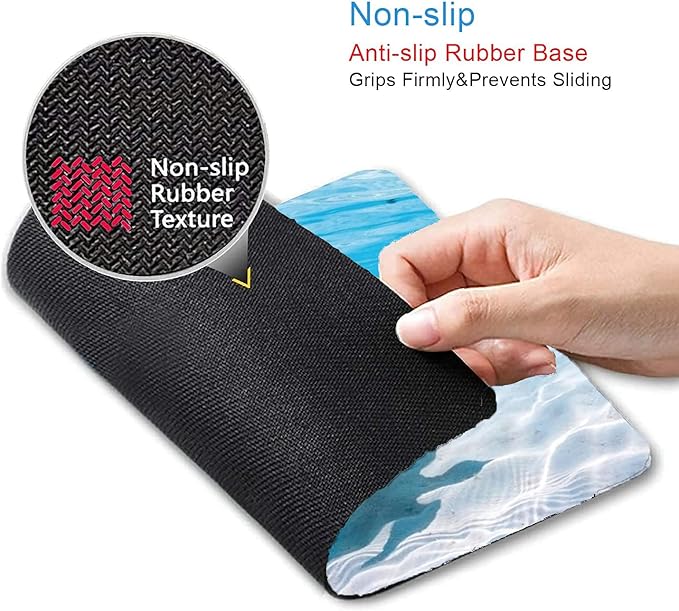 Sea Turtle Mouse Pad Non-Slip Rubber Base Gaming MousePads for Computers Laptop Office,Cute Mouse Pads with Designs for Women,9.5"x7.9"x0.12" Inch(240mm x 200mm x 3mm)