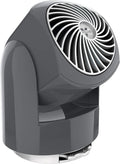 Vornado Flippi V6 Compact Air Circulator Fan, Quiet Portable Travel Fan for Office or Bedroom, Adjustable Head, 2 Speeds, Storm Gray