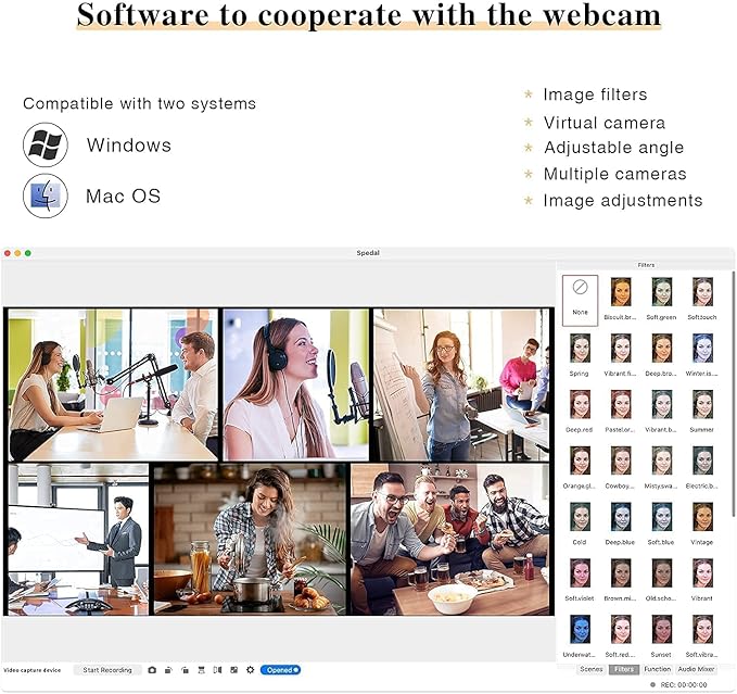 Spedal Webcam 1080P 30fps， HD Computer Webcam with Microphone for Desktop,100 Degrees Wide Angle Web Camera for Zoom Xbox YouTube Skype FaceTime Hangouts