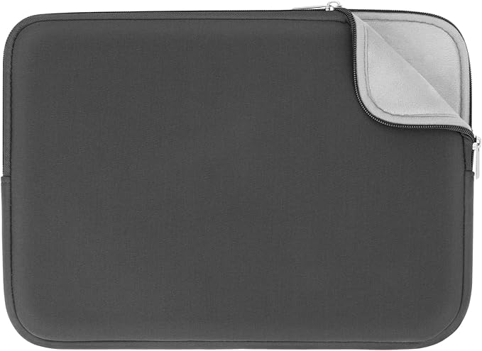 RAINYEAR 15.6 Inch Laptop Sleeve Protective Case Soft Lining Zipper Cover Padded Carrying Bag Compatible with 15.6" Notebook Computer Ultrabook Chromebook (Gray, Upgraded Version)