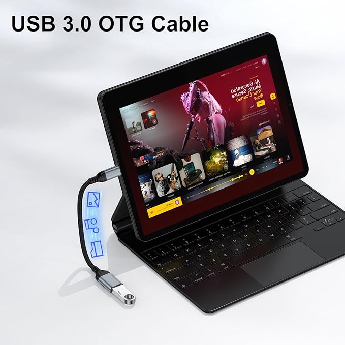 USB to USB C Adapter, Fast 5Gbps USB 3.0 OTG Adapter, USB A Female to Type C Dongle for iPhone 16/15, MacBook Pro/Air, iPad Pro/Air, Galaxy, Pixel and More
