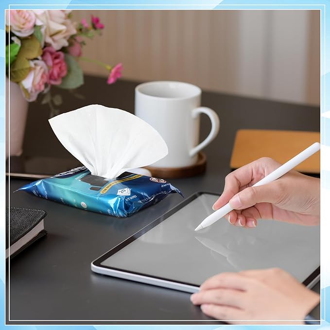 240 Count Electronic Cleaning Wipes 12 Pack Pre Moistened Screen Wipes Electronics Screen Cleaner for Lens, Phone, TVs, Computer, Laptop and Monitor Cleaning