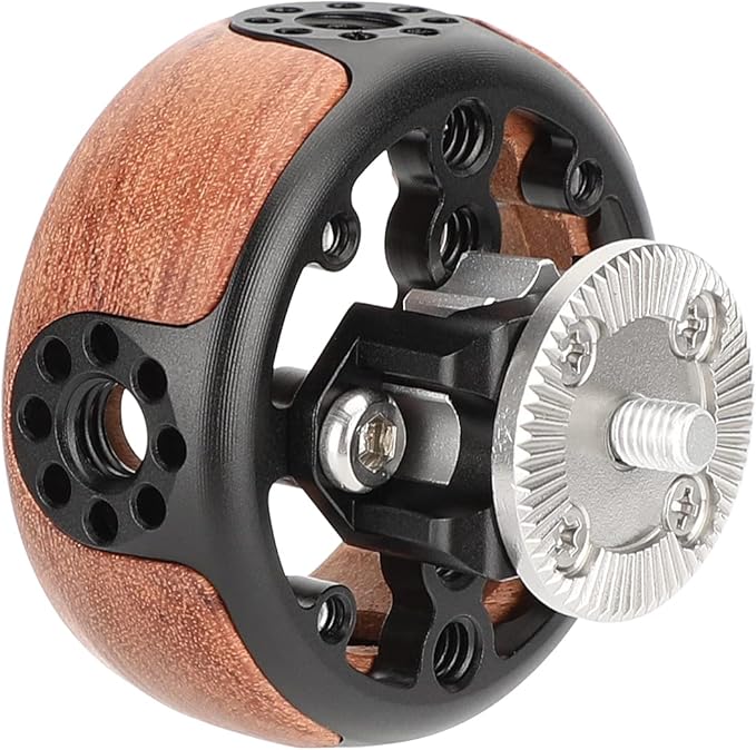 CAMVATE Round Hand Wheel with M6 Rosette Mount for Camera Video Wooden Handgrip - 3217