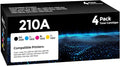 210A Toner Cartridge 4Pack Compatible with HP 210A 210X Toner Cartridge with 210A Toner Color Laser Jet Pro MFP 4301fdw 4201dw 4201dn 4301fdn 4301fdw 4301dw Printer (Black/Cyan/Magenta/Yellow)