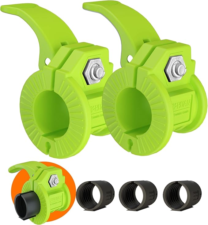 Barbell Clips 1 Inch Quick Release Weight Clamps 0.9-1.18inch Multi-Size Adjustable Olympic Clamps for Bars