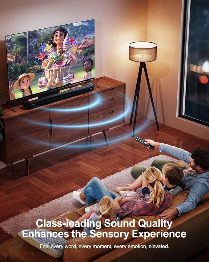 ULTIMEA 2.2ch Sound Bar for Smart TV, Peak Power 100W, 2-in-1 Detachable Sound Bar for TV, App, Bluetooth 5.3 TV Soundbar, 3 EQ Modes, BassMX Technology, HDMI-ARC/Opt/AUX, Apollo S40, 2025 Upgraded