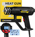 TECKWRAP Heat Gun 2000W with LCD Display, Adjustable Hot Air Gun for Vinyl Wrap, Shrink Wrap, Paint Removal & DIY Crafts (122–1202°F)