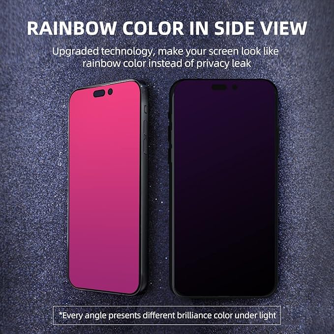 EGKimBa for iPhone 17 Pro Max Privacy Screen Protector, Gradient Color Tempered Glass, Bubble Free, Easy Installation, Auto Dust-Elimination, Anti Blue Light