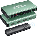 HDMI Switch 5 in 1 Out 4K@60Hz, GANA HDMI Splitter Switcher with Remote, Aluminum HDMI 2.0 Switch Box Hub for 3D, HDCP2.2, HDR, Compatible with Xbox, PS5/4/3,Fire Stick,Roku,Blu-Ray Player, Mint Green