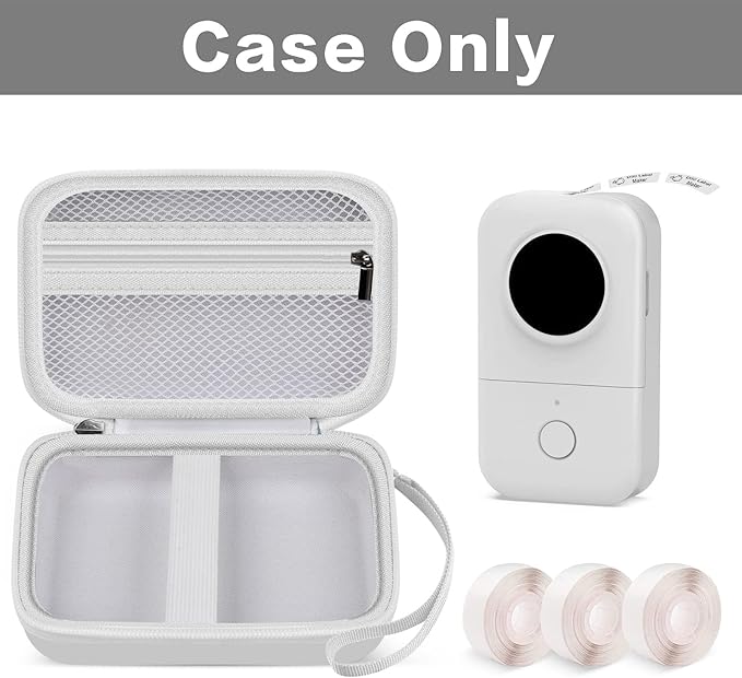 Labels Printer Case Compatible with COLORWING D30 Bluetooth Wireless Portable Labeling Printer Also for Phomemo D30 D35 for Memoking Mini Thermal Printing Sticker Storage Holder