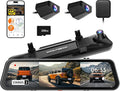 WOLFBOX G900 Tripro Bumper Version 3 Channel 4K Mirror Dash Cam, STARVIS 2 IMX678 Night Vision, 4K+2.5K+1080P Front and Rear Bumper Dash Cam, 5.8GHz WiFi, Voice Control, Includes 256GB Card & GPS
