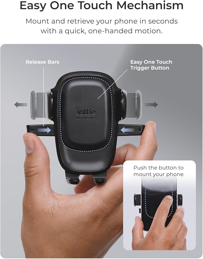 iOttie Easy One Touch Advanced CD Slot Car Phone Mount - Universal Cell Phone Holder for iPhone, Google, Samsung, Moto, Huawei, Nokia, LG, and All Other Smartphones