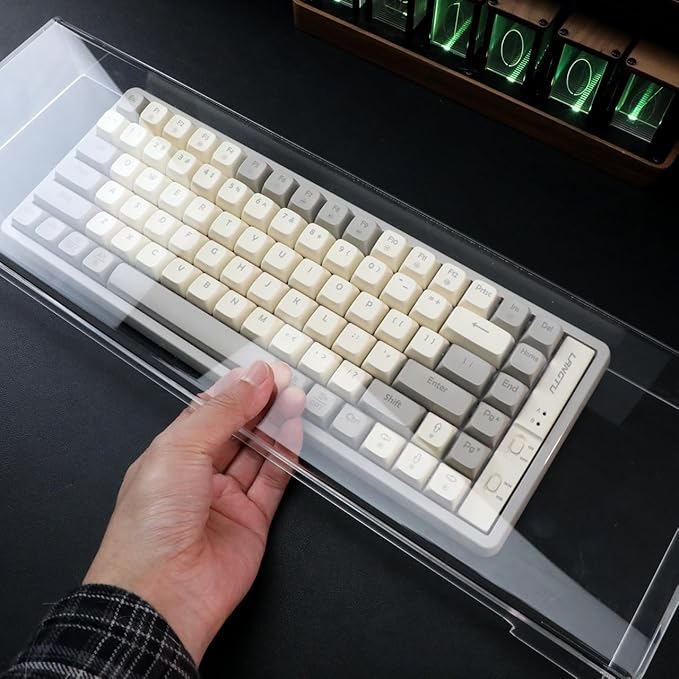 Cabilock Keyboard Dust Cover Desktop Monitor Plate Holder Clear Keyboard Stand Laptop Office Accessories Lapdesk Mouse Mechanical Protective Case Waterproof Case Kitten Acrylic