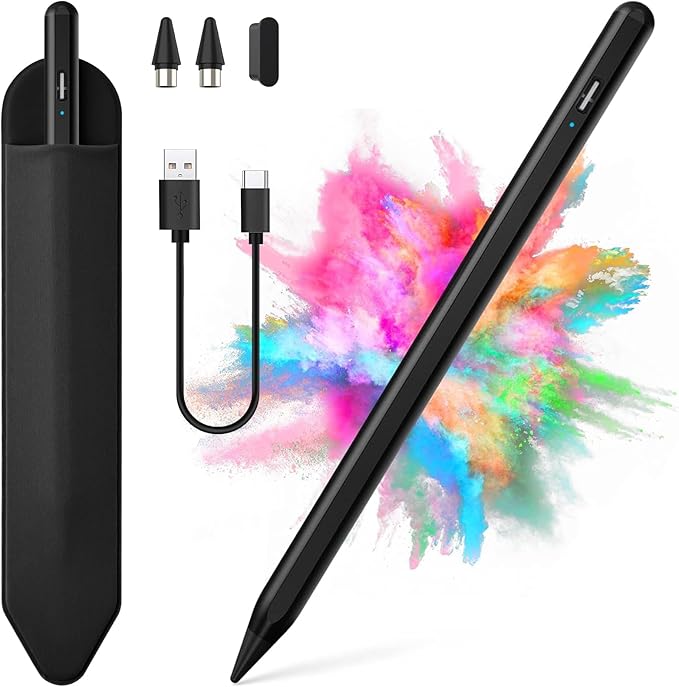 Stylus Pen for iOS&Android Touch Screens, Active Pencil for Samsung, Smart Digital Stylus Pens for Lenovo/Huawei/Vivo/Mi and Other Tablets, iPhone/Samsung/Google Pixel Smart Phones Drawing&Writing